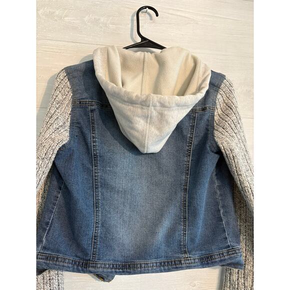 Women's Size S Jean Sweater Jacket WallFlower Dreamer Blue, Gray - Picture 5 of 6